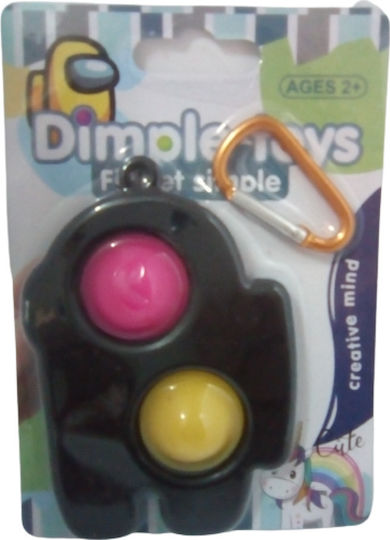 Pop It Fidget Schlüsselanhänger Silikon Schwarz
