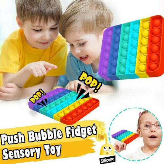 VS Anti Stress Fidget Bubble Pop Silikonring Regenbogen