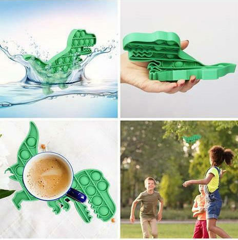 Gama Brands Dinosaurier Pop it Fidget Silikon Grün