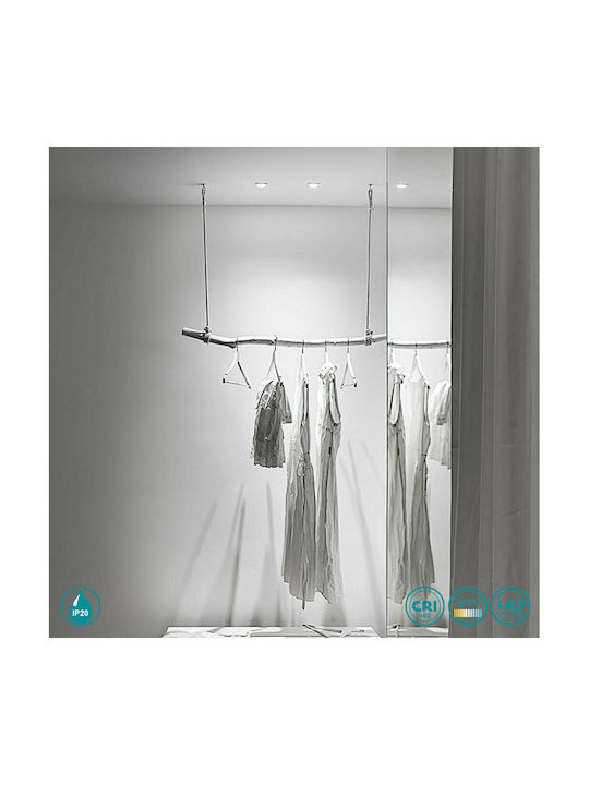 Gea Luce Alya Rotund Metalic Spot Încorporat cu LED Integrat și Lumină Alb Cald Alb 5x5cm. 1buc