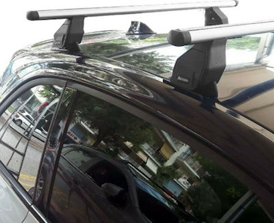 Menabo 112cm. for Cars with Factory Bars (with Roof Rack Legs) Silver