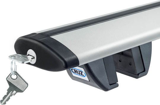 Cruz Airo X 108cm. für Opel Corsa (mit Dachträgerfüßen und Schloss) Silber