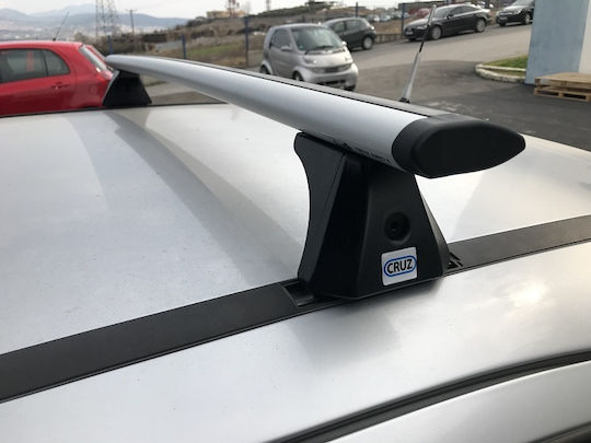 Cruz Airo X 108cm. für Opel Corsa (mit Dachträgerfüßen und Schloss) Silber