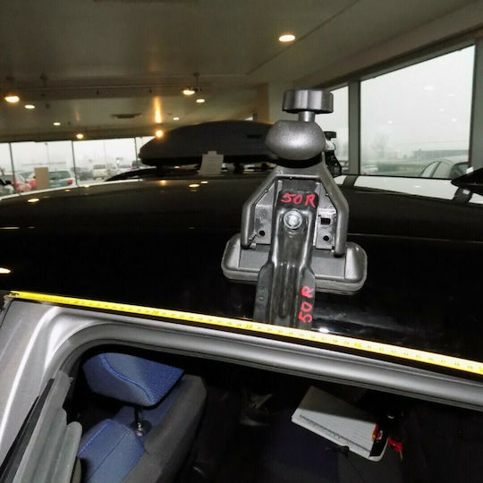 Menabo Metallic Car Roof Bars 130cm for Toyota C-HR 5D Set with Roof Rack Legs Black