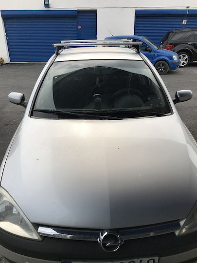Cruz Airo X 108cm. für Opel Corsa (mit Dachträgerfüßen und Schloss) Silber