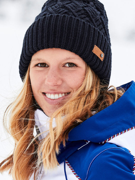 Ski Chic Pom Pom Beanie Beanie Knitted in Black color