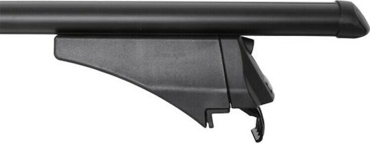 Menabo Menabo Aluminum Car Roof Bars Tiger 120cm Universal 5D for Cars with Factory Bars Set with Roof Rack Legs Black