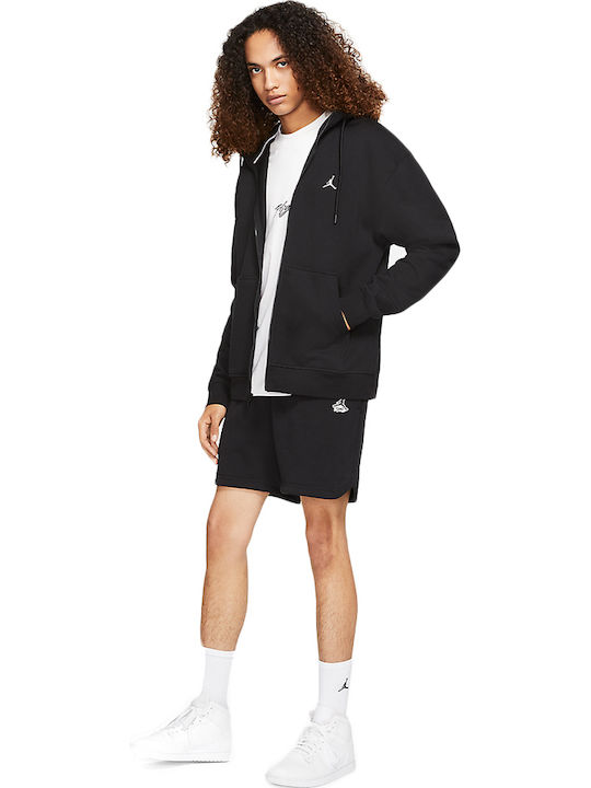 Essentials Men's Sweatshirt Jacket with Hood and Pockets Carbon Heather