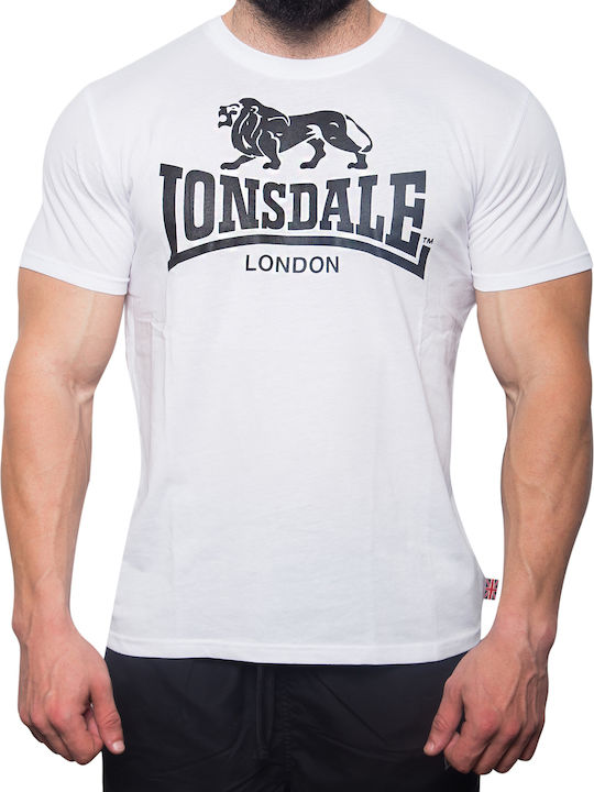 Lonsdale Αθλητικό Ανδρικό T-shirt Λευκό με Λογότυπο