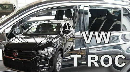 Heko Set deflectoare de vânt Dark Fime pentru Volkswagen T-Roc 4buc