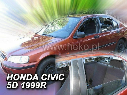 Heko Satz Windabweiser Vordere Dark Fime für Honda Civic 2Stück