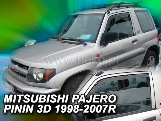 Heko Set of Windbreakers Front Car Dark Fime for Mitsubishi Pajero Pinin 2pcs