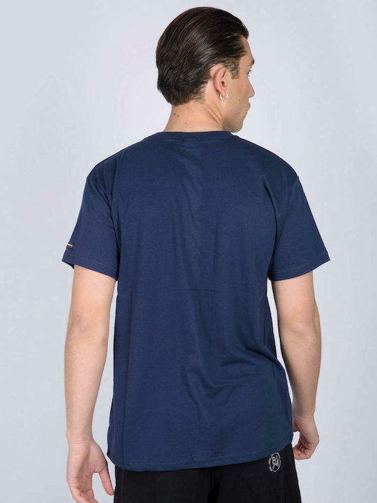 Bodymove Ανδρικό T-shirt Κοντομάνικο Navy Μπλε