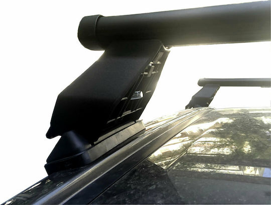 Menabo Autodachträger Metallisch für Toyota Corolla 4D 2013-2018 mit Dachträgerfüßen und Schloss Schwarz