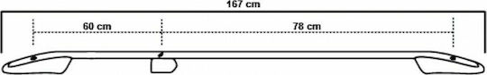 Omtec Bare De Acoperiș Din Aluminiu 167 Cm 2002-2014 Set Cu Picioare Negre