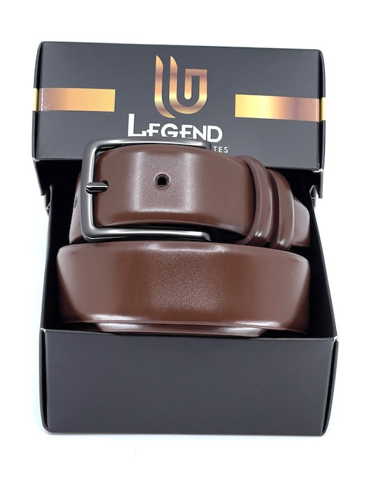 LGD-2007-B/BROWN ΔΕΡΜΑΤΙΝΗ ΖΩΝΗ LEGEND ACCESSORIES ΧΡΩΜΑ ΚΑΦΕ