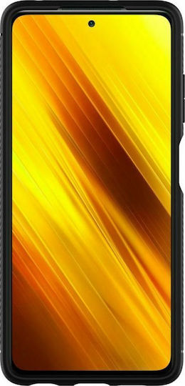 Spigen Rugged Armor Back Cover Σιλικόνης Ανθεκτική Μαύρο Ματ (Poco F3)