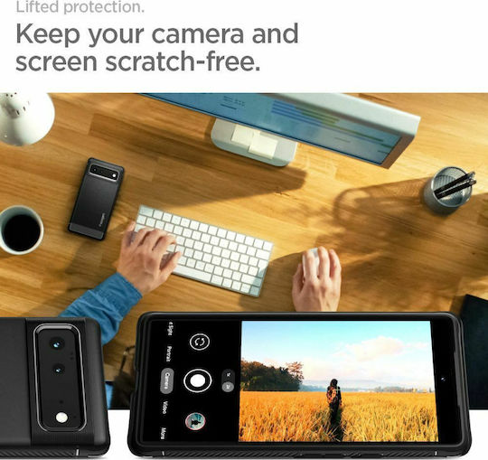 Spigen Rugged Armor Back Cover Σιλικόνης 2mm Μαύρο (Google Pixel 6)