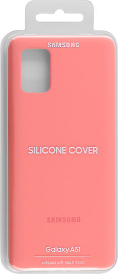 Samsung Umschlag Rückseite Silikon Rosa (Galaxy A51)