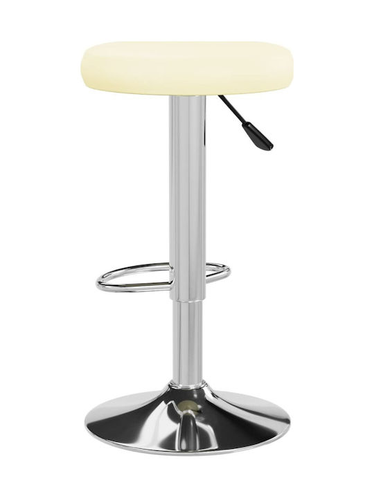 Stool Bar with Adjustable Height Cream 2pcs 31x31x58-78cm