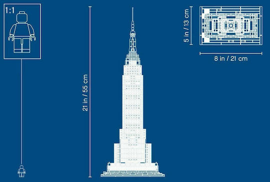 LEGO Architecture Empire State Building για 16+ Ετών 1767τμχ