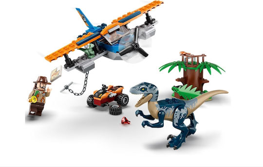 LEGO Jurassic World Velociraptor Biplane Rettungsmission für 4+ Jahre 101 Stück