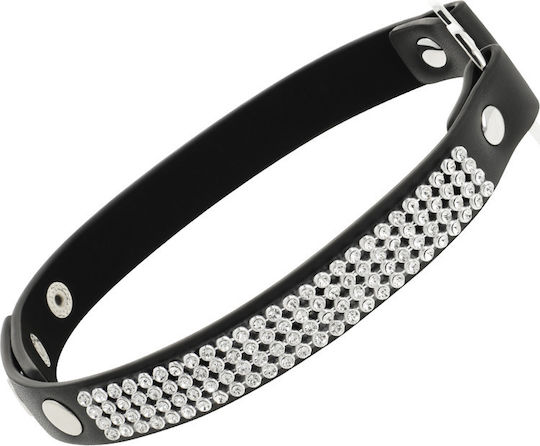 Coquette Hand Crafted Choker Κολάρο Vegan Leather Heart Black