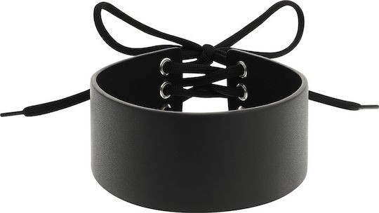 Coquette Hand Crafted Wide Choker Halsband Veganes Leder Black