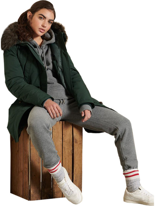 Rookie Lungă Jachetă de femei tip parka Emerald Green