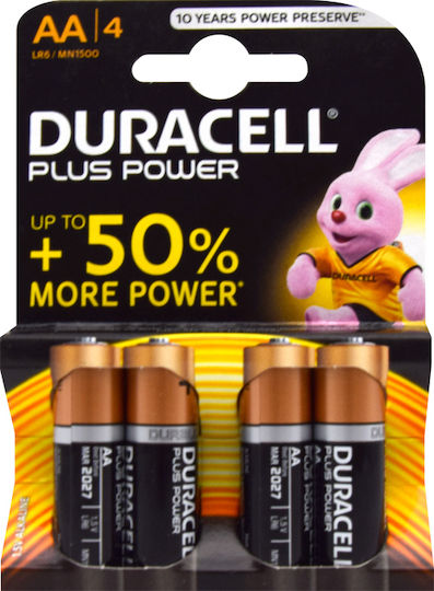 Duracell Plus Power Αλκαλικές Μπαταρίες AA 1.5V 4τμχ