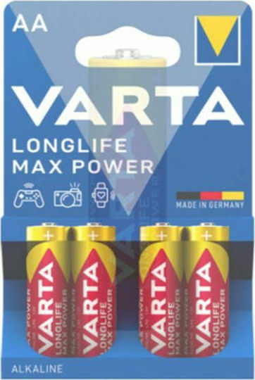 Varta Longlife Max Power Αλκαλικές Μπαταρίες AA 1.5V 4τμχ
