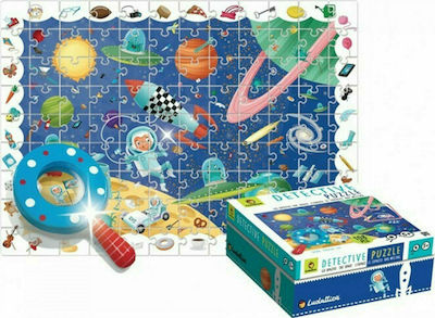 Puzzle pentru Copii Εξερευνώ Το Διάστημα Με Μεγενθυντικό Φακό pentru 5++ Ani 108buc Ludattica