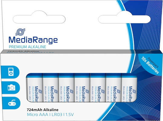 MediaRange Premium Baterii Alcaline AA 1.5V 10buc