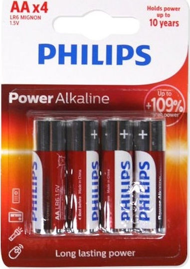 Μπαταρίες Αλκαλικές Philips Αα 4 Τεμ