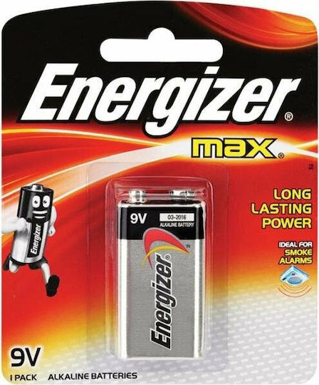 Energizer Max Αλκαλική Μπαταρία 9V 1τμχ