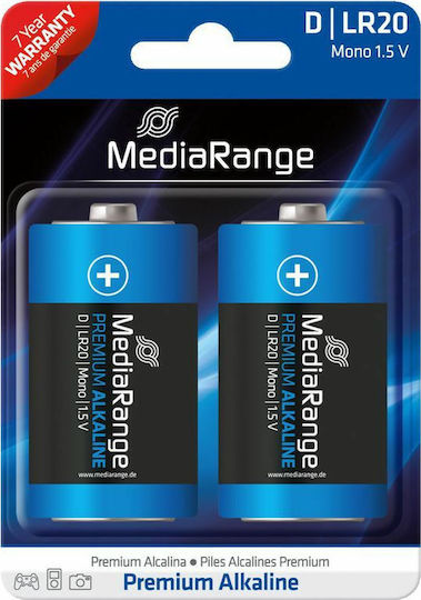 MediaRange Premium Alkaline Batterien D 1.5V 2Stück