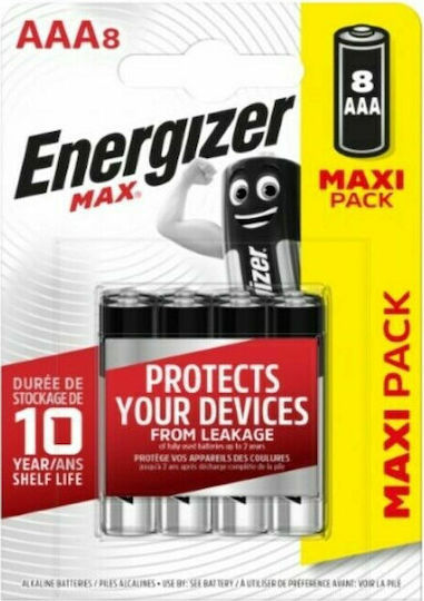 Energizer Max Алкални Батерии AAA 1.5V 8бр