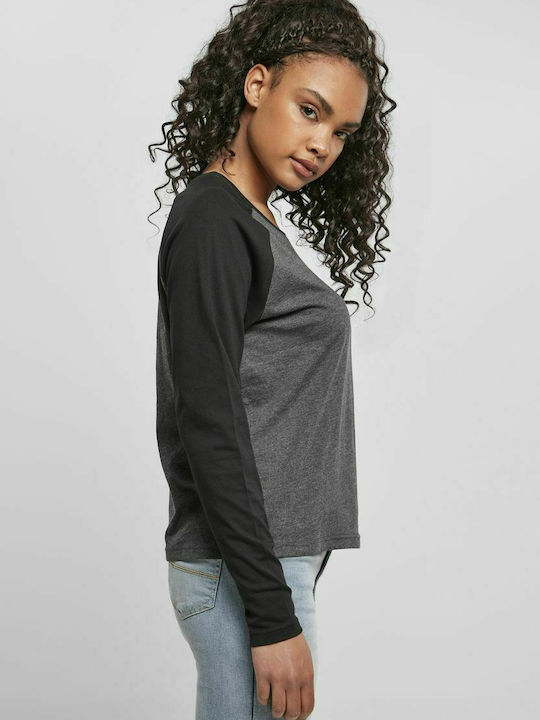Women's Cotton Long Sleeve Grey Blouse