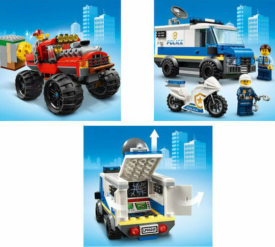 LEGO City Police Monster Truck Heist Pentru 5+ Ani 362 Bucăți