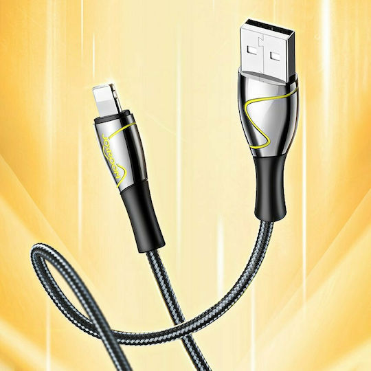Joyroom S-1230K6 Плетена USB 2.0 Кабел USB-C мъжки - USB-A мъжки 10W Черен 1.2м