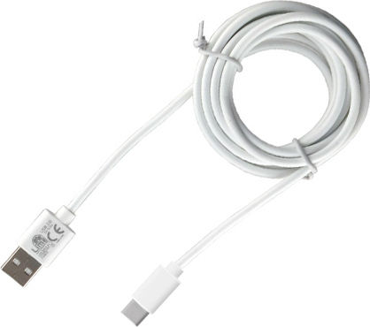Lime USB 2.0 Cable USB-C male - USB-A Λευκό 2m 16793