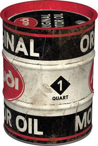 Nostalgic Art Oil Barrel Money Box Metal Green 10x10x13cm