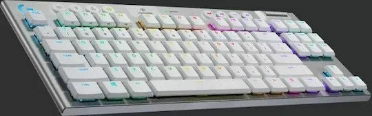 Logitech G915 TKL Wireless Gaming Mechanical Keyboard Tenkeyless with GL Tactile switches and RGB lighting (English US) White