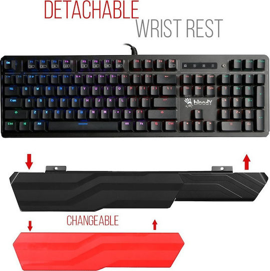 A4Tech Bloody B975 Gaming Μηχανικό Πληκτρολόγιο με LK Libra Brown διακόπτες και RGB φωτισμό (Αγγλικό US)