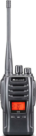 Midland G13 Ασύρματος Πομποδέκτης PMR 0.5W με Μονόχρωμη Οθόνη