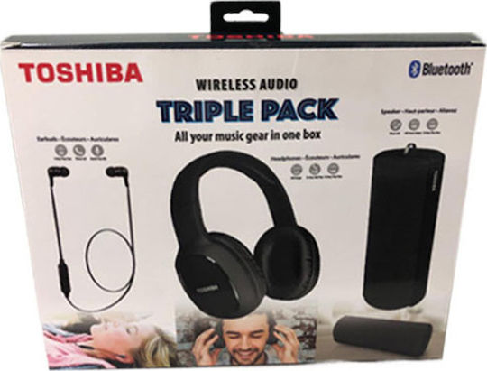 Toshiba RZE-BT160H Combo Pack Fără fir / Cu fir Over Ear Căști cu 6 ore de Funcționare Negre