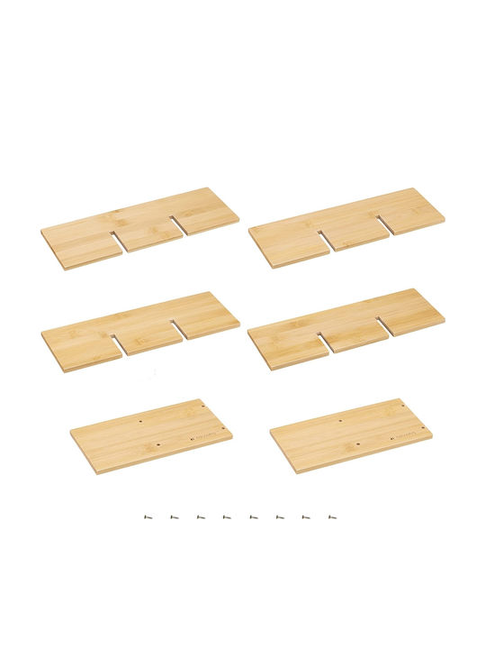 Navaris Tabletop Suport pentru Sticle Lemn pentru 8 Sticle Maro 43.5x10x29.5εκ.