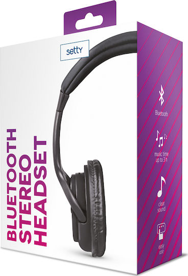 Setty Bluetooth Headset Fără fir Bluetooth On Ear Căști Negre