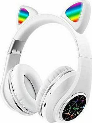 Cat M2 Wireless/Wired Over Ear Kids' Headphones with 8 hours of Operation Whitά