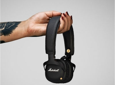 Marshall Mid Bluetooth Ασύρματα/Ενσύρματα On Ear Ακουστικά με 30 ώρες Λειτουργίας Μαύρα